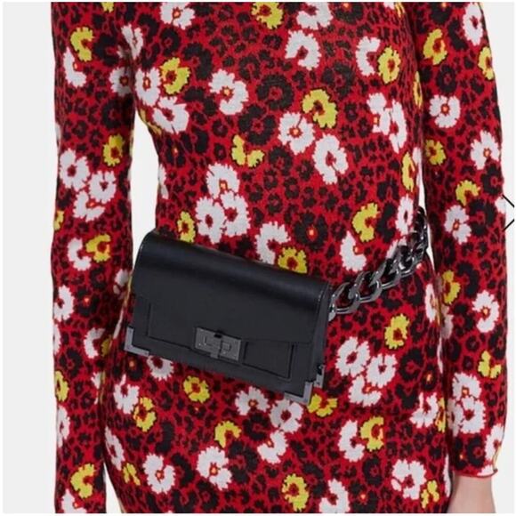 NWT The Kooples Small Floral Leopard Maxi Dress Keyhole Back Side Slit $385 - Picture 7 of 11